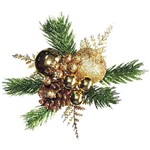 Galho Decorativo Luxoso para Árvore de Natal Dourado - Orb Christmas