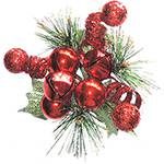 Galho Decorativo Luxoso para Árvore de Natal Vermelho - Orb Christmas