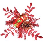 Galho Decorativo para Árvore de Natal Enfeites Vermelho - Orb Christmas