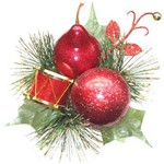 Galho Decorativo para Árvore de Natal Tamborzinho Vermelho - Orb Christmas
