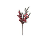 Galho para Árvore Natal Decoração Natal Cereja 27cm Vermelho