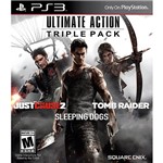 Game Ultimate Action Triple Pack: Just Cause 2 + Sleeping Dogs + Tomb Raider - PS3