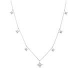 Gargantilha Chocker Estrelas com Zirconias Brancas em Prata e Ródio Coleção Pura Vida