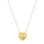Gargantilha em Ouro 18K Coração com Diamantes - AU1268