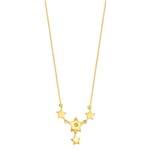 Gargantilha em Ouro 18K Estrelas com Peridoto - AU4493 - 45CM