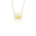 Gargantilha Flor de Lótus em Ouro 18K Coleção Wish