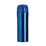 Garrafa Térmica 350 ML Aço Inox com Trava Vacuum Cup Azul