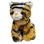 Gato Pelagem Tigre Sentado 18cm - Pelúcia