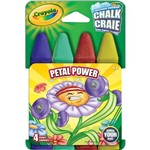 Giz de Calçada Chalk Craie Pétalas Poderosas 4 Cores - Crayola