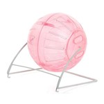 Globo Hamster Ball 12cm com Suporte Eleva Mundi - Rosa