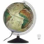 Globo Mapa Mundi Histórico Iluminado Bivolt Abajur 30cm