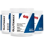Glutamax L-Glutamina Pura - 3 Un de 400 Gramas - Vitafor