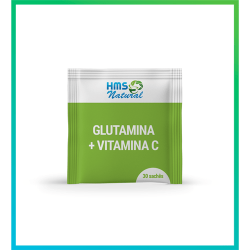 Glutamina + Vitamina C Sachês Vegan 30 Sachês