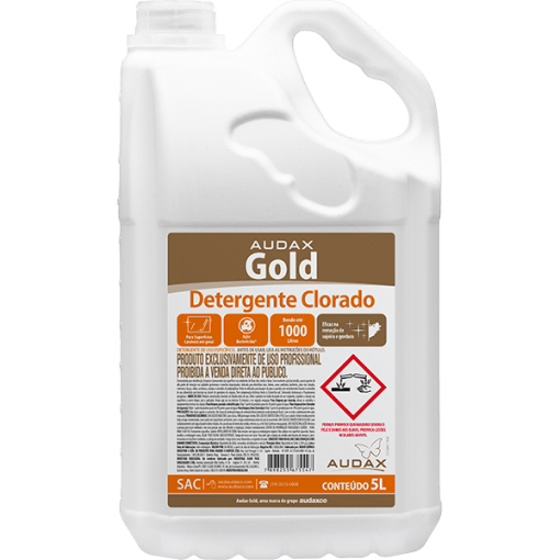 Gold Detergente Clorado - 5 Litros - AudaxCo