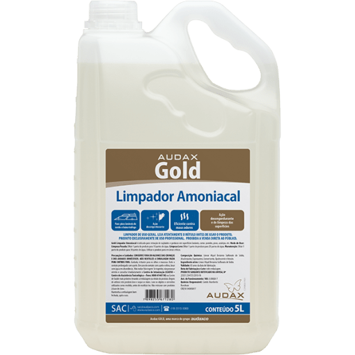 Gold Limpador Amoniacal - 5 Litros - AudaxCo