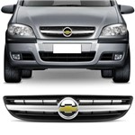 Grade Dianteira Chevrolet Zafira 2003 a 2011 Preta Friso Cromado com Emblema
