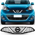 Grade Dianteira Nissan New March 2014 a 2017 com Friso Cromado - Original