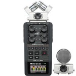 Gravador Digital Zoom H6 com Sistema de Microfone Intercambiáveis