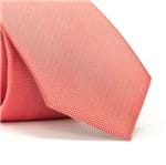 Gravata Slim Vermelha com Micros Detalhes em Poliéster Branco