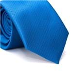 Gravata Tradicional em Poliéster Falso Liso Azul Royal com Detalhes