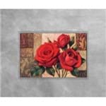 Gravura Decorativa Trio de Rosas Vermelhas Rosa Vermelha 60x90