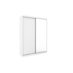 Guarda-roupa Casal Virtual 176 Cm com Espelho 2 Portas 6 Gavetas Branco