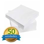 Guardanapo Pequeno Folha Simples Branco Pacote com 50 Unidades