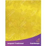 Guardanapo em Tecido Jacquard Amarelo Ouro Medalhão Tradicional - 40x40cm