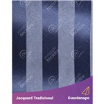 Guardanapo em Tecido Jacquard Azul Marinho e Cru Listrado Tradicional - 40x40cm