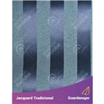 Guardanapo em Tecido Jacquard Azul Marinho e Turquesa Listrado Tradicional - 40x40cm