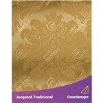 Guardanapo em Tecido Jacquard Dourado Ouro Vibrante Medalhão Tradicional - 40x40cm