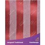 Guardanapo em Tecido Jacquard Vermelho e Branco Circo Listrado Tradicional - 40x40cm