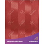 Guardanapo em Tecido Jacquard Vermelho Listrado Tradicional - 40x40cm