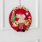 Guirlanda Luxo no Natal Papai Noel 28cm - Orb Christmas