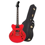 Guitarra Tagima Seattle Semi-acústica Vermelha com Case
