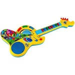 Guitarrinha Infantil Musical Smurfs Brinquedo com Luzes Sons Animais e Músicas - Cks8 Hk8050as