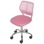 Gummi Cadeira Home Office Teen Cromado/rosa