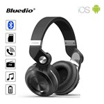 Headphone Bluedio T2+ Plus Turbine Bluetooth Dobrável - com FM e Slot Cartão SD