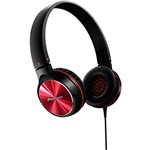 Headphone Dobrável Pioneer Preto/Vermelho - SE-MJ532-R