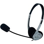 Headset com Mic Voicer Light Preto/Prata - C3 Tech
