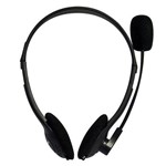 Headset Estéreo Basic com Microfone e Controle de Volume - Preto - Mymax