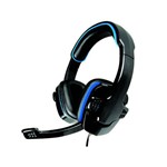 Headset Gamer Ar-s501 Preto com Azul C/ Microfone K-mex