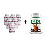 Hibisco Emagrecedor 60 Cps Pague 4 Leve 6 + Ssx Shake 500G - Chocolate