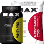 Hipercalórico 3 Kg Max + Whey Protein 1kg - Max Titanium