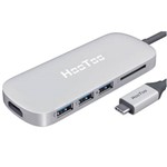 Hub USB-C 3.1 - 3 Portas USB 3.0 + 1 Porta USB-C + HDMI + Leitor de Cartão - HooToo HT-UC001