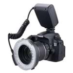 Iluminador Circular de 48 Leds para Câmeras Canon, Nikon, Panasonic e Olympus