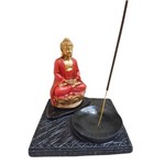 Incensário Buda Hindu Vermelho Porta Incenso Decoração Zen