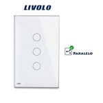 Interruptor Touch Screen com 3 Botões - Branco - Livolo - Lms-Vl-C503S - Paralelo Three-way