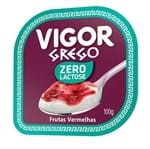 Iogurte Grego Vigor 100g Sem Lactose Frutas Vermelhas