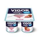 Iogurte Ultracremoso Zero Gorduras Sabor Morango Grego Vigor 360g